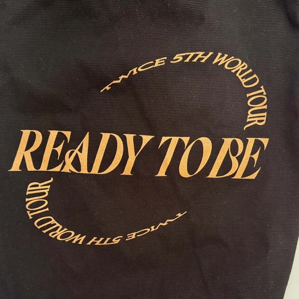 TWICE 5th world tour READY TO BE Black Tote Bag K pop merch rare - Picture 3 of 6